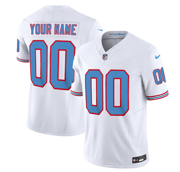 Men & Women & Youth Tennessee Titans Active Player Custom White 2023 F.U.S.E. Vapor Limited Throwback Football Stitched Jersey